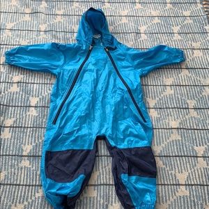 Tuffo toddler rain suit blue 3T NWOT